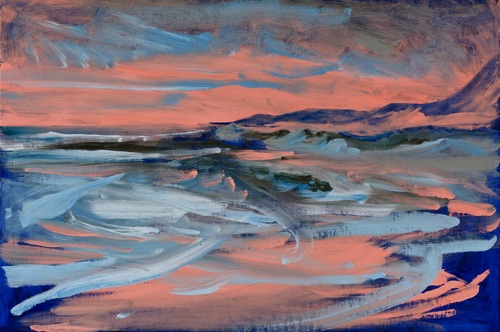 Sandy Beach IV, 24" x 36", oil on linen, 2008, private collection.